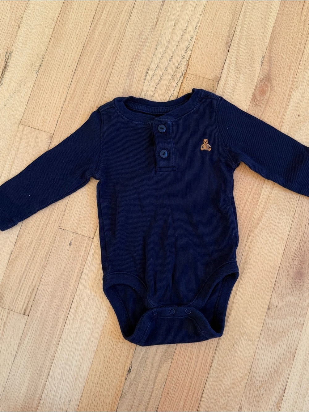 GAP Navy Long-Sleeve Baby Bodysuit